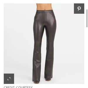 Spanx Leather Like Flare Pants NWT size XL